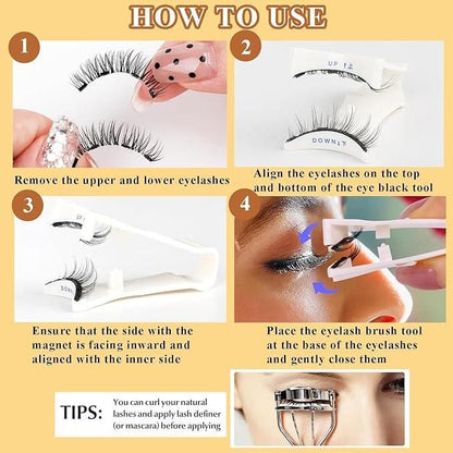 Magnetic Eyelashes (with free applicator) Pair of 1